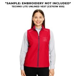 Core365 - Women's Techno Lite Unlined Vest (CE703W 850) 7 Core365 - Women's Techno Lite Unlined Vest (CE703W 850) -TrekWear Sales Shop Core365 Women s Techno Lite Unlined Vest CE703W 850 04