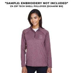 Devon & Jones - Women's 1/4 Zip Tech Shell Pullover (DG440W BH) 7 Devon & Jones - Women's 1/4 Zip Tech Shell Pullover (DG440W BH) -TrekWear Sales Shop Devon Jones Women s 1 4 Zip Tech Shell Pullover DG440W BH 04