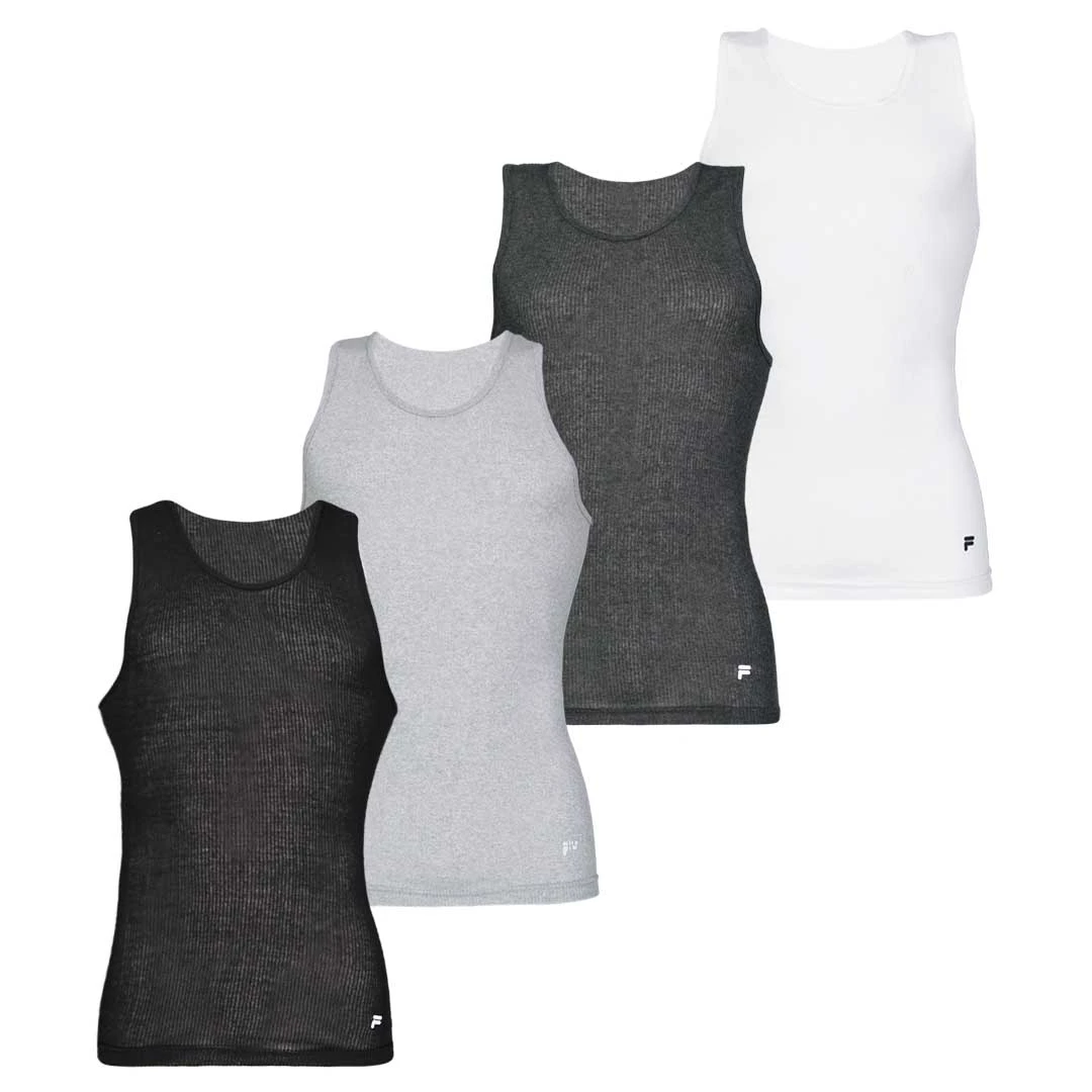 FILA - Men's 4 Pack Athletic Tank Top (FM0038CT23 502) 1 FILA - Men's 4 Pack Athletic Tank Top (FM0038CT23 502)