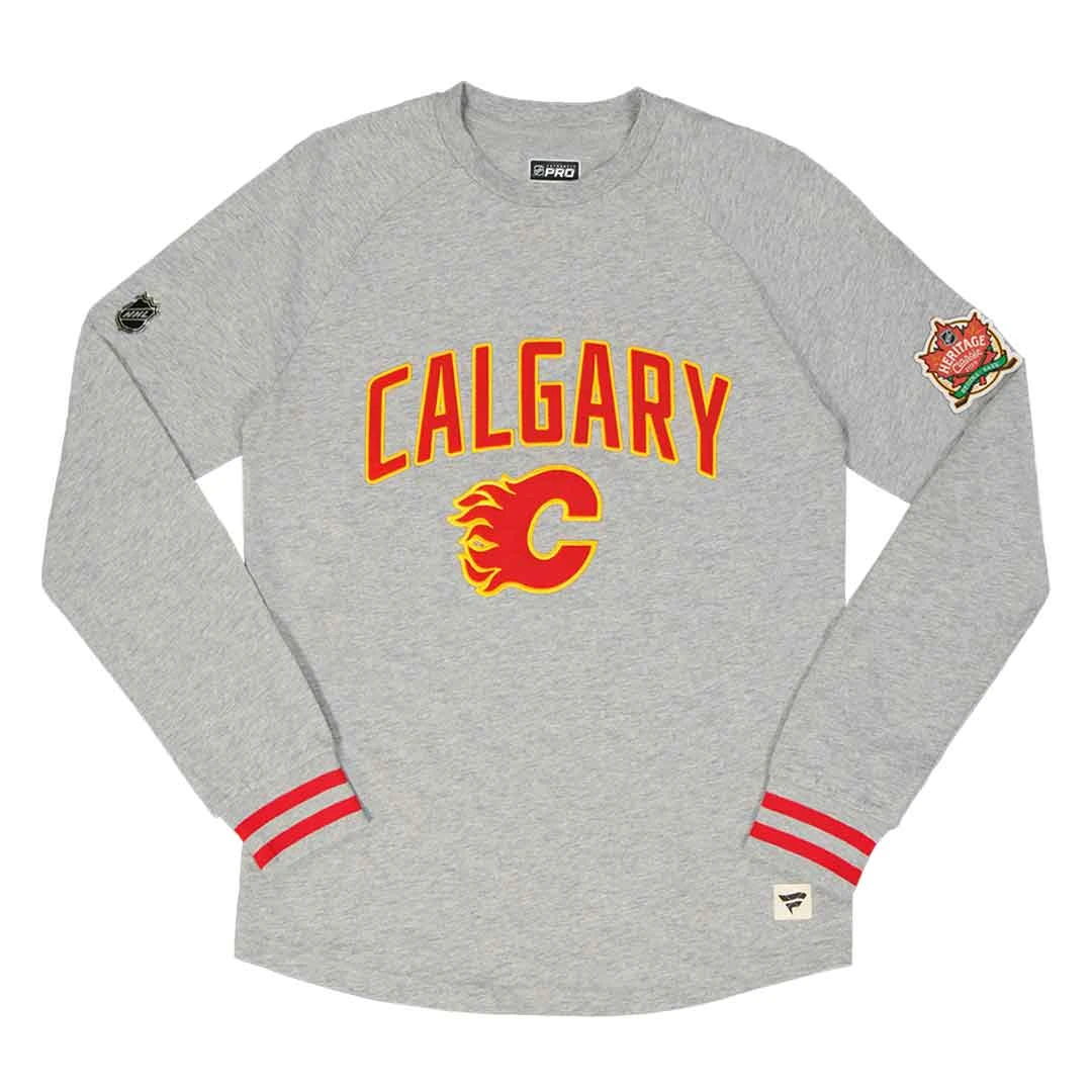 Fanatics - Men's Calgary Flames Throwback Long Sleeve T-Shirt (M085 HGC VCF 1B6) 1 Fanatics - Men's Calgary Flames Throwback Long Sleeve T-Shirt (M085 HGC VCF 1B6)