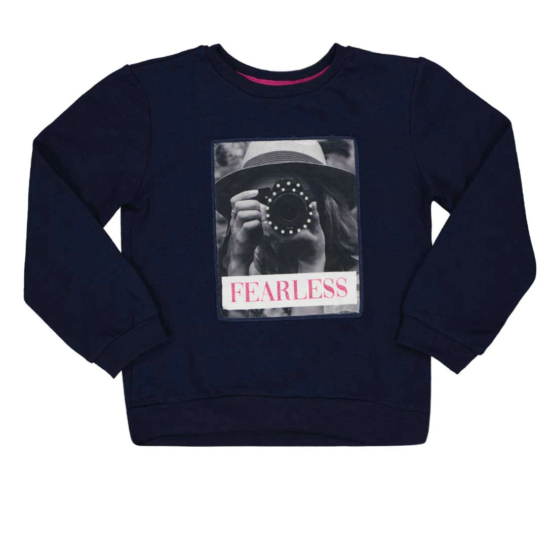 Girls' (Junior) Crew Neckline Fearless Long Sleeve T-Shirt (XTXT0YNQLC) 1 Girls' (Junior) Crew Neckline Fearless Long Sleeve T-Shirt (XTXT0YNQLC)