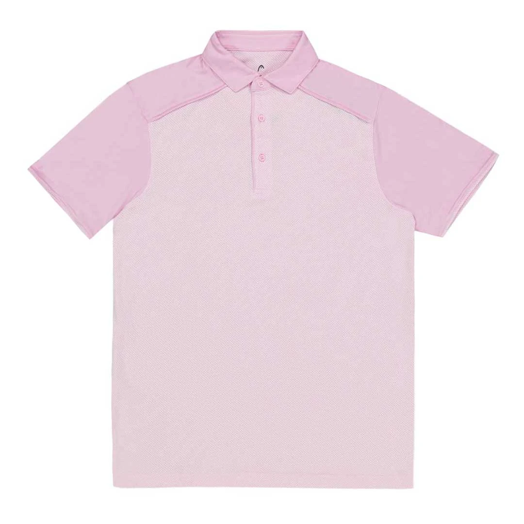 Head - Men's Christian Polo (CHRISTIAN WHTPNK) 1 Head - Men's Christian Polo (CHRISTIAN WHTPNK)
