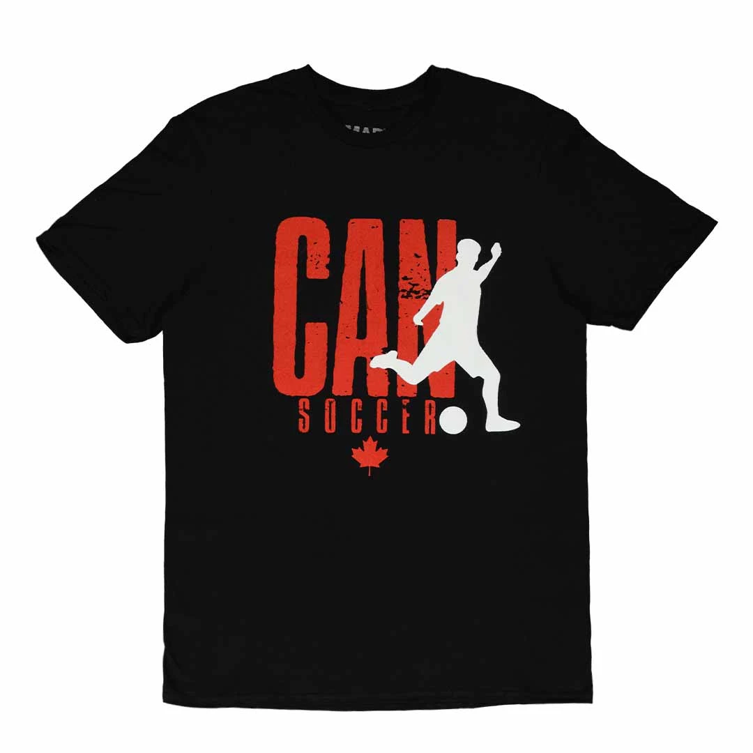 Mad Engine - Men's Canada Soccer Team T-Shirt (MEXXNUEMSC3A1PB 00BLK) 1 Mad Engine - Men's Canada Soccer Team T-Shirt (MEXXNUEMSC3A1PB 00BLK)