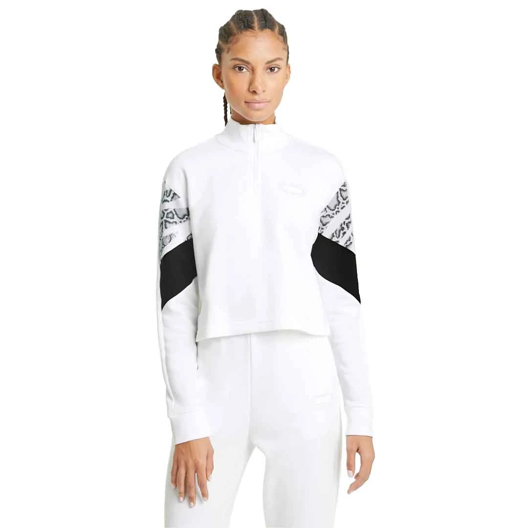 Puma - Women's Rebel Half-Zip Crewneck Sweatshirt (589453 52) 2 Puma - Women's Rebel Half-Zip Crewneck Sweatshirt (589453 52) - Image 2