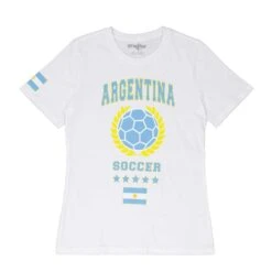 Striker - Women's Argentina World Soccer T-Shirt (TSWS-ARFE-ARG)