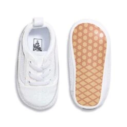 Vans - Kids' (Infant) Old Skool Glitter Crib Shoes (4P3TWHT) -TrekWear Sales Shop Vans Kids Infant Old Skool Crib Shoes 4P3TWHT 04