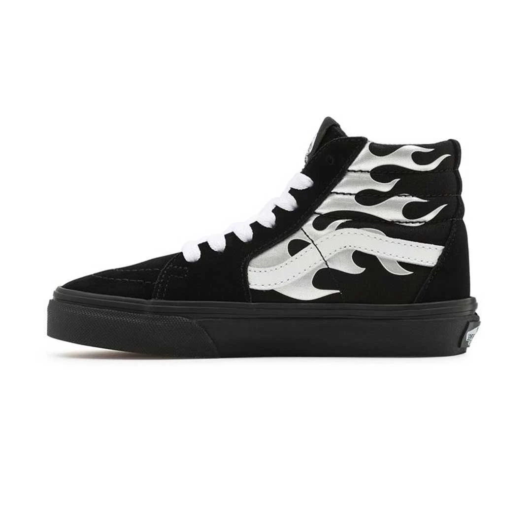 Vans - Kids' (Junior) Metallic Flame Sk8-Hi Shoes (4UI27US) 2 Vans - Kids' (Junior) Metallic Flame Sk8-Hi Shoes (4UI27US) - Image 2