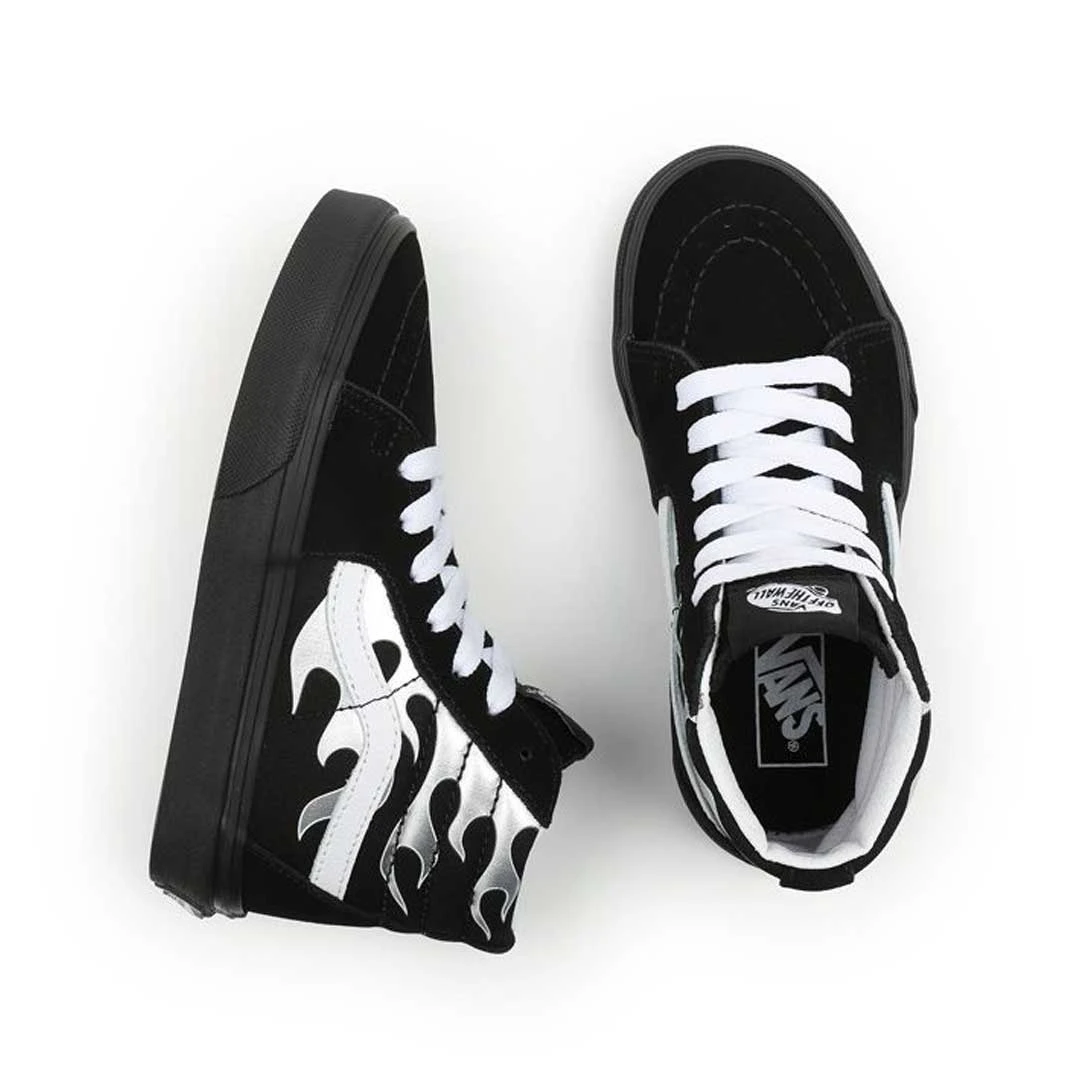 Vans - Kids' (Junior) Metallic Flame Sk8-Hi Shoes (4UI27US) 4 Vans - Kids' (Junior) Metallic Flame Sk8-Hi Shoes (4UI27US) - Image 4