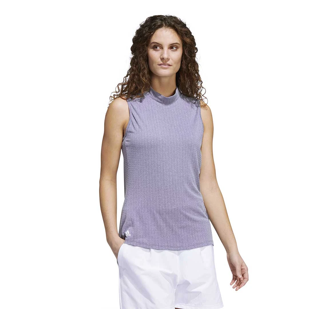 Adidas - Women's Essentials Mock Neck Sleeveless Polo (HA3485) 3 Adidas - Women's Essentials Mock Neck Sleeveless Polo (HA3485) - Image 3