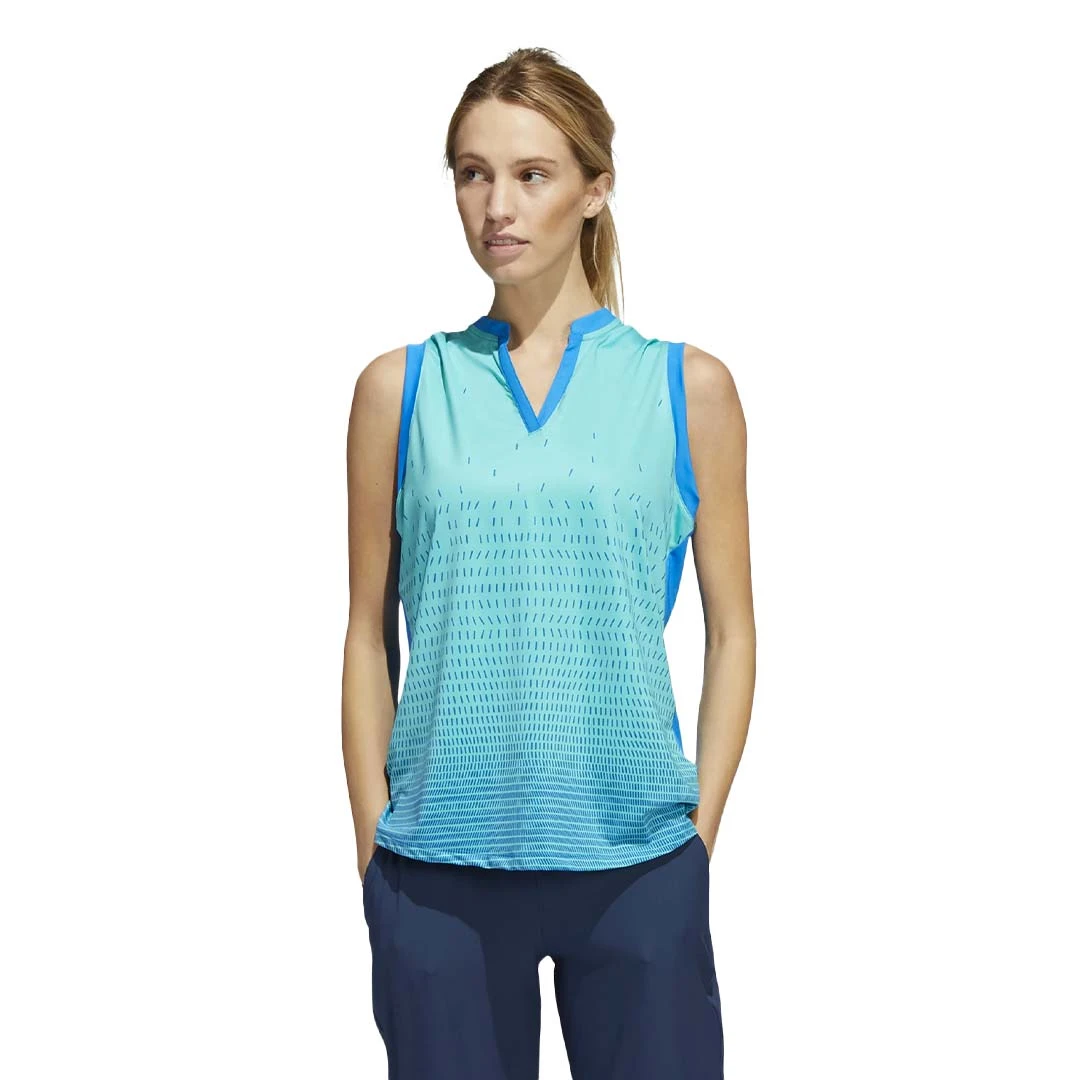 Adidas - Women's Sport Performance Gradient Sleeveless Polo (HA3471) 2 Adidas - Women's Sport Performance Gradient Sleeveless Polo (HA3471) - Image 2